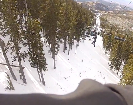 Guy hangs from chairlift, falls from 45 feet in the air [Graphic ...