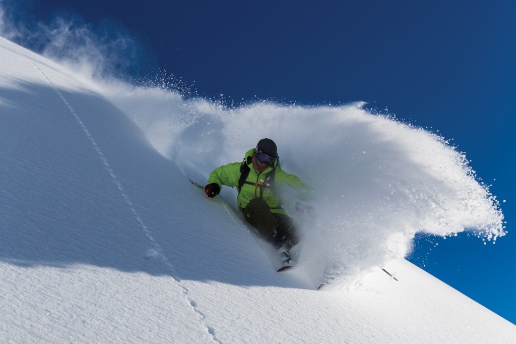 Cody Townsend skiing at Mt. Baker
