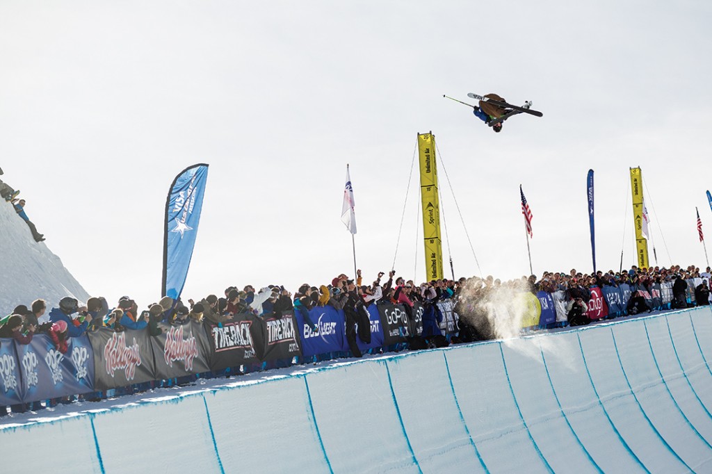 Dave Wise at the US Freeskiing Grand Prix World Cup Superpipe ev