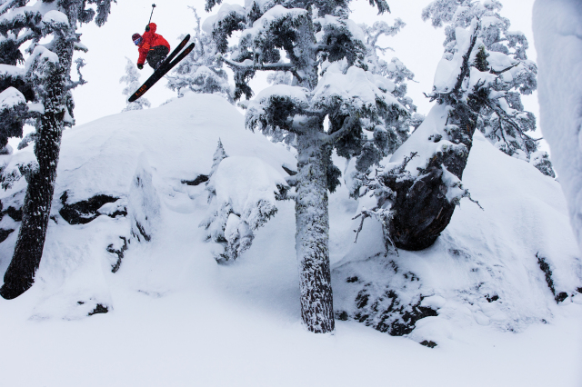 Pro skier Lucas Wachs shot by Tyler Roemer in Oregon