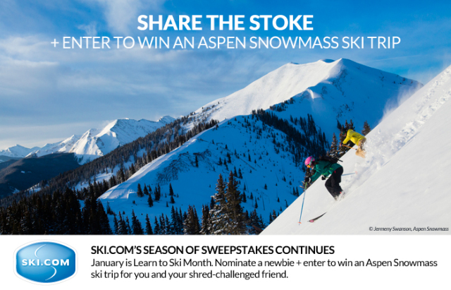 Nominate a Newbie, Ski.com, Aspen Snowmass