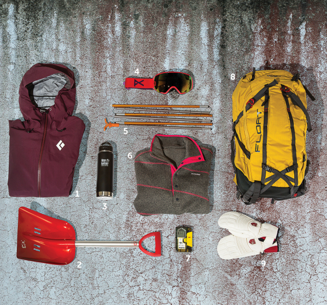 Women's backcountry skiing day kit - backcountry ski gear