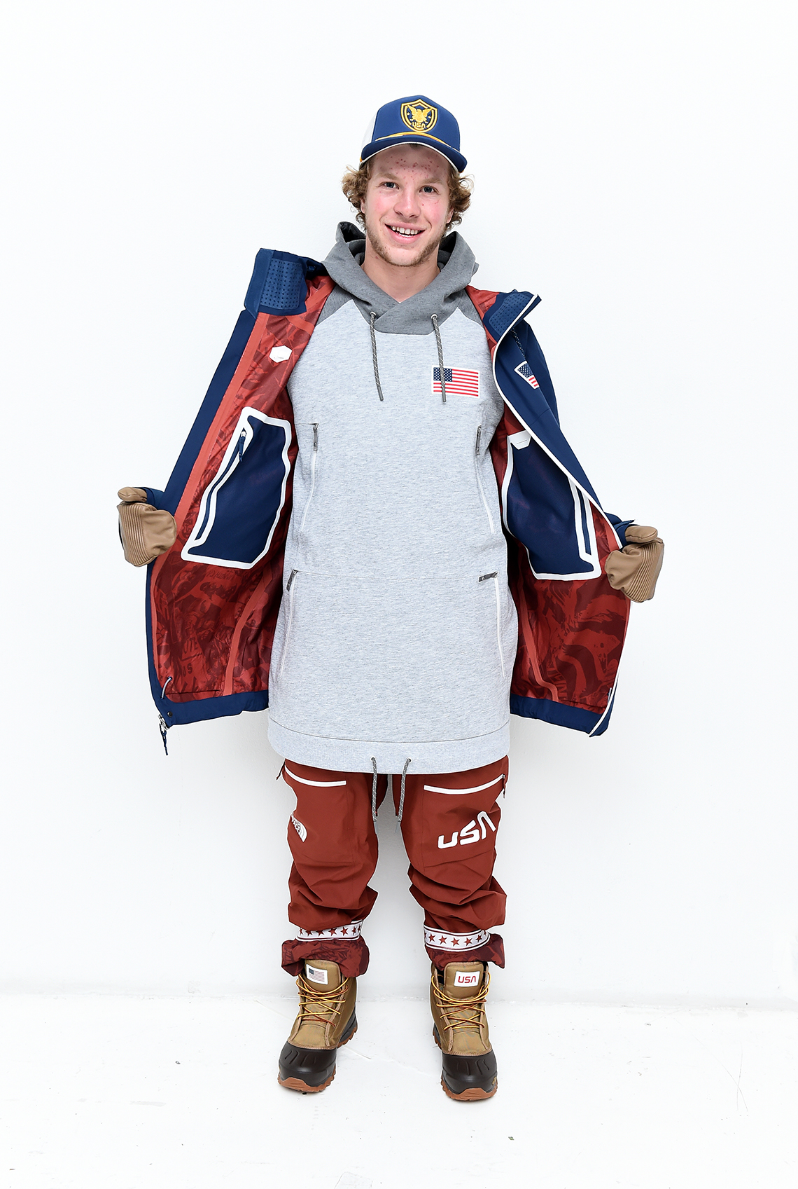 TNF's fully waterproof hoodie is one of the feature additions to the US Freeskiing collection.