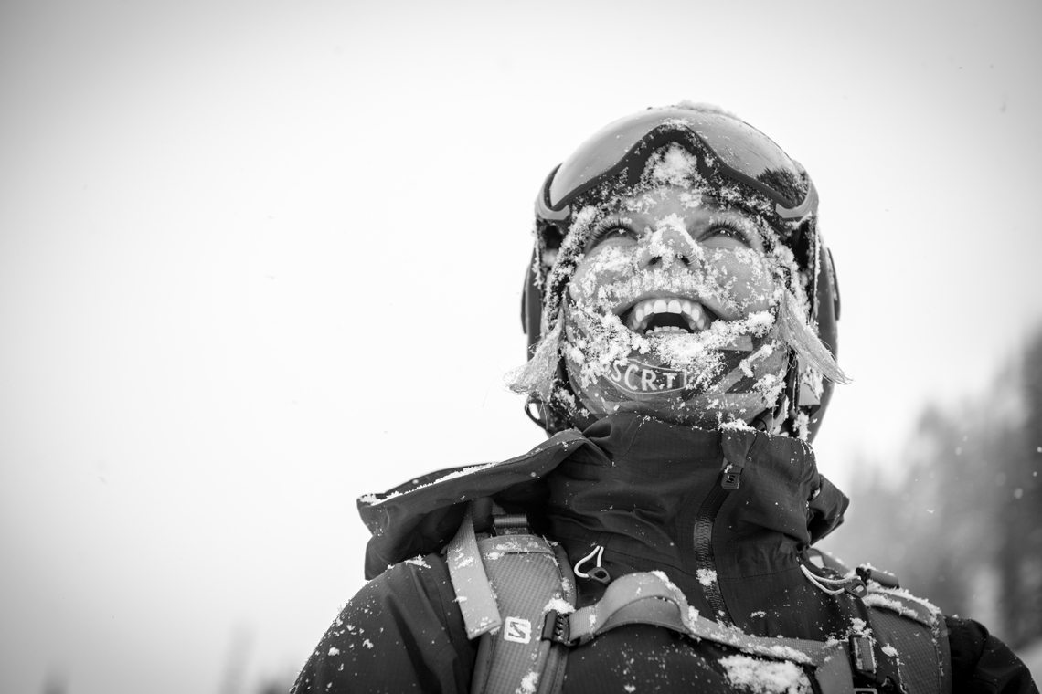 Skier Kalen Thorien knows how good it feels. Photo by Guy Fattal.