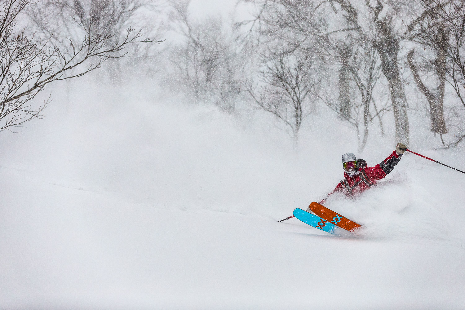 Tanner Rainville taking advantage of the snow with Shimamaki Snowcats.