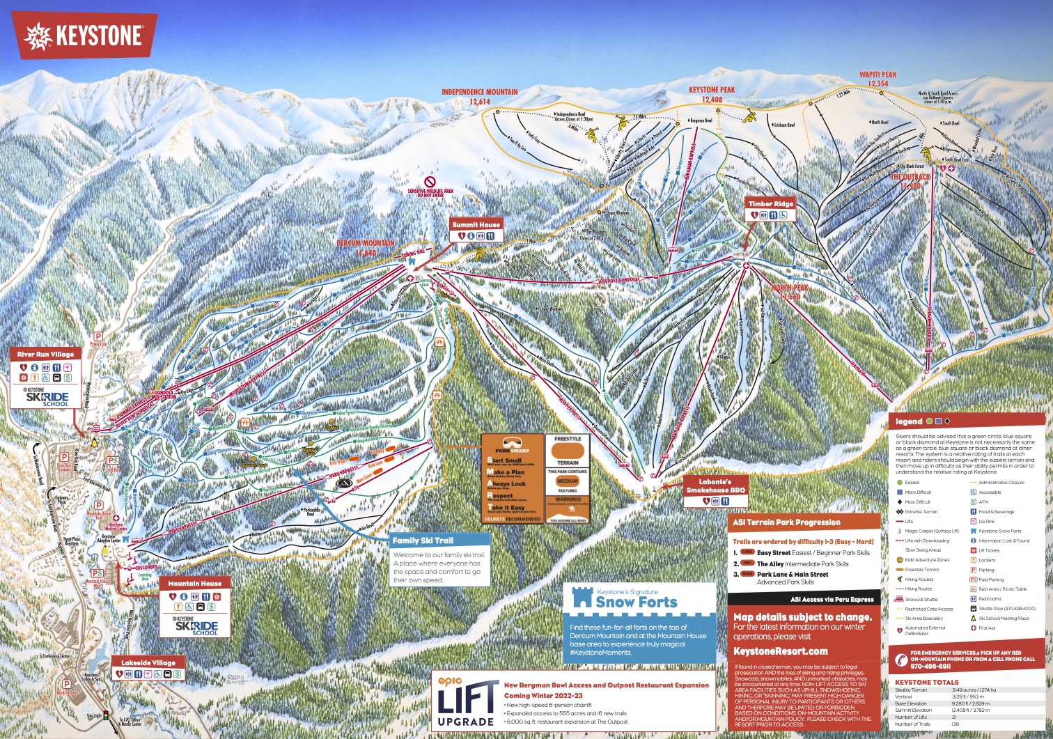 Rad Smith redesigns Keystone’s ski map to include the newly added Bergman Bowl