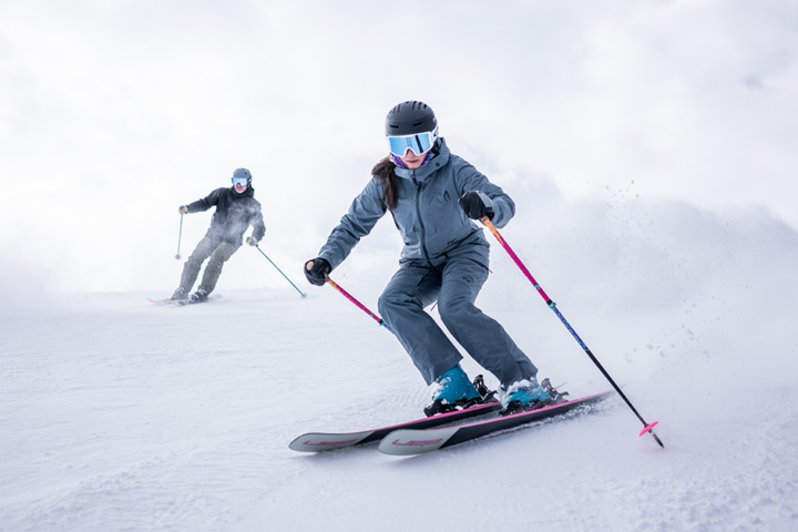 Woman skiing at Vail Mountain